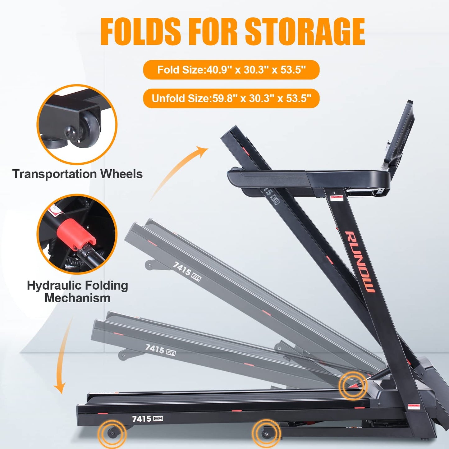 RUNOW Foldable Treadmill