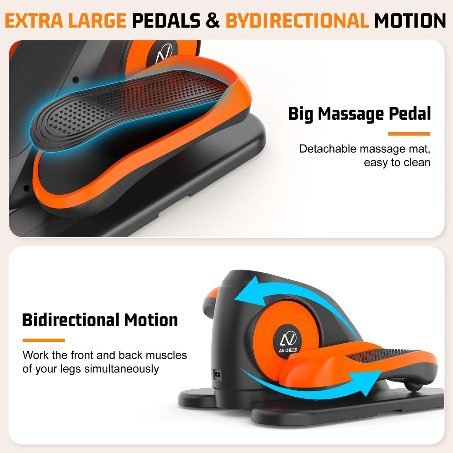 ANCHEER Under Desk Elliptical
