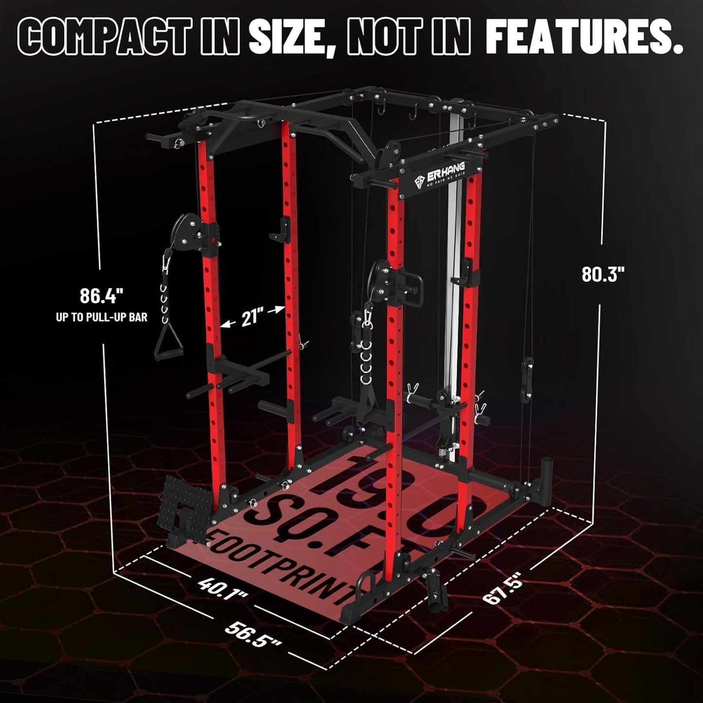 Mikolo Power Cage, Power Rack with Cable