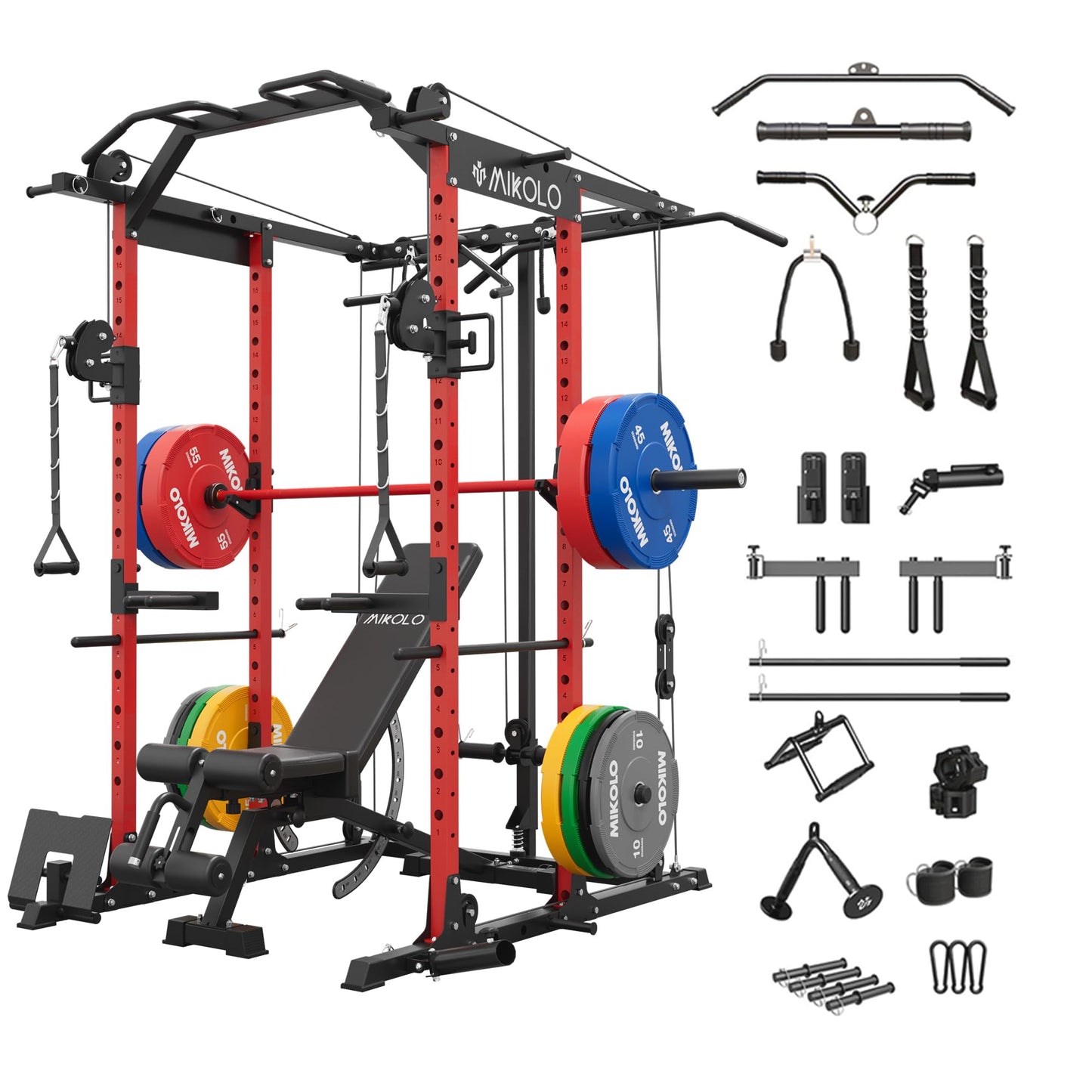 Mikolo Power Cage, Power Rack with Cable