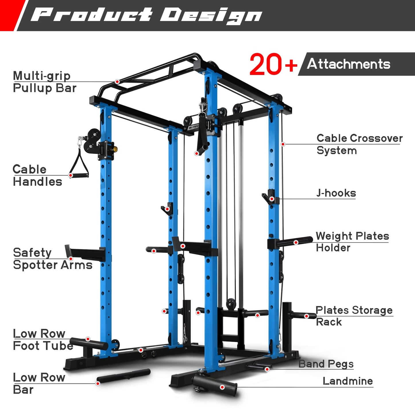 RitFit Power Cage with Optional LAT PullDown