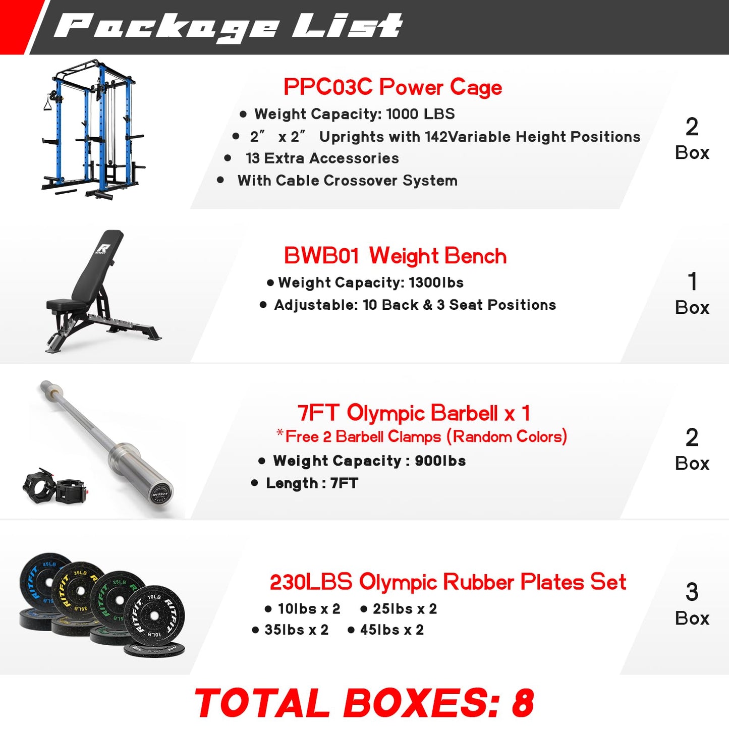 RitFit Power Cage with Optional LAT PullDown