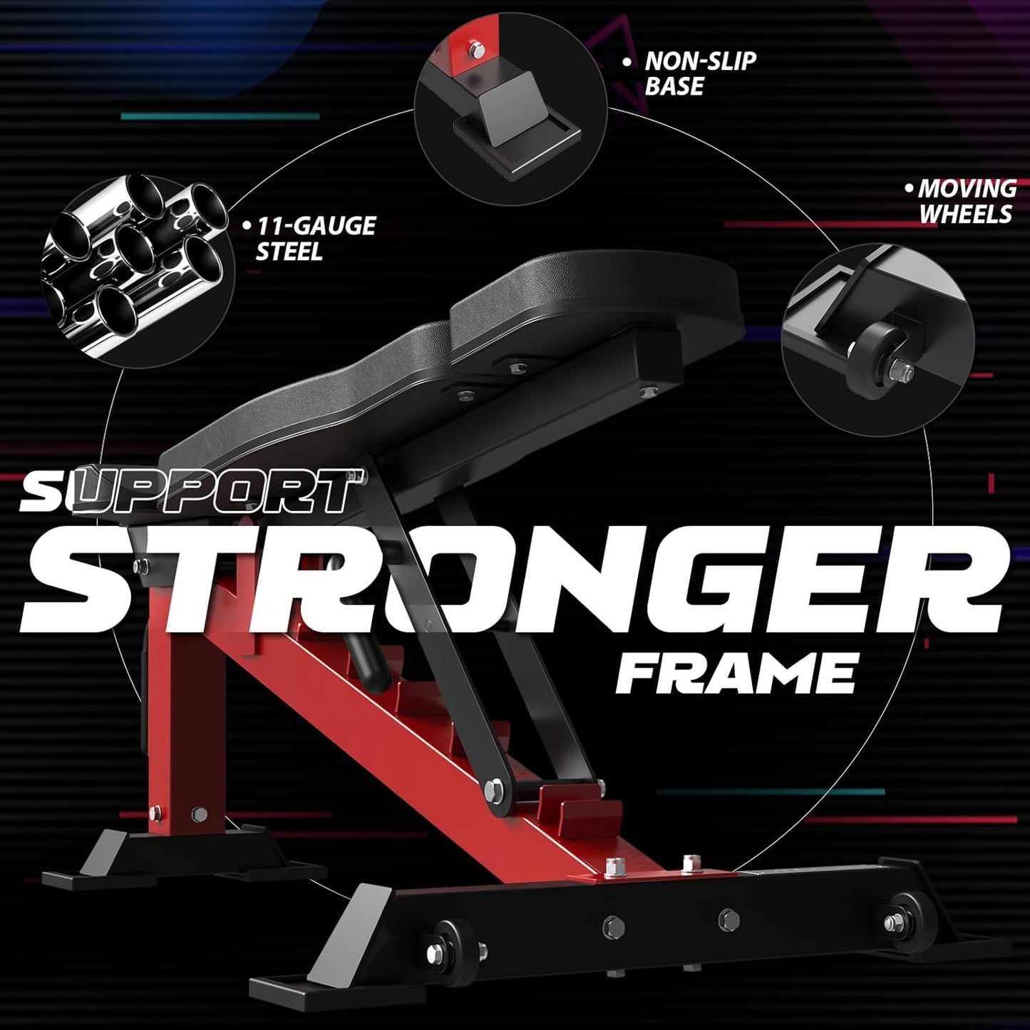 Mikolo Adjustable Weight Bench, Adjustable Strength Training Bench