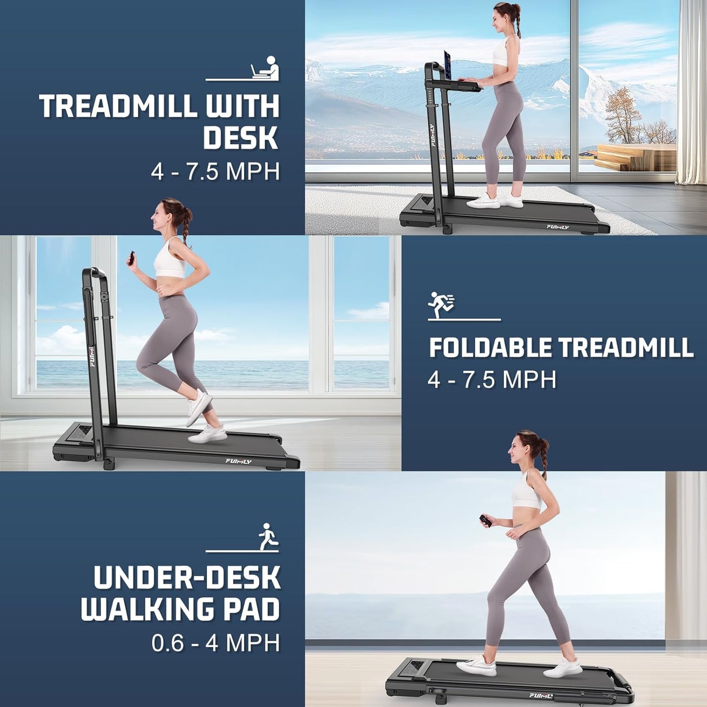 8-in-1 Walking Treadmill