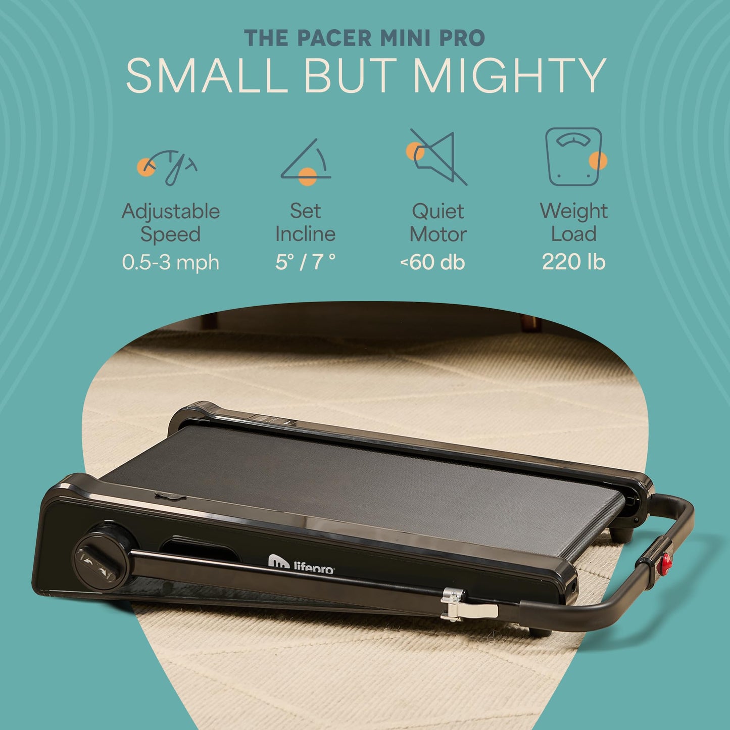 Lifepro Smallest Portable 30in Small Walking Pad Treadmill