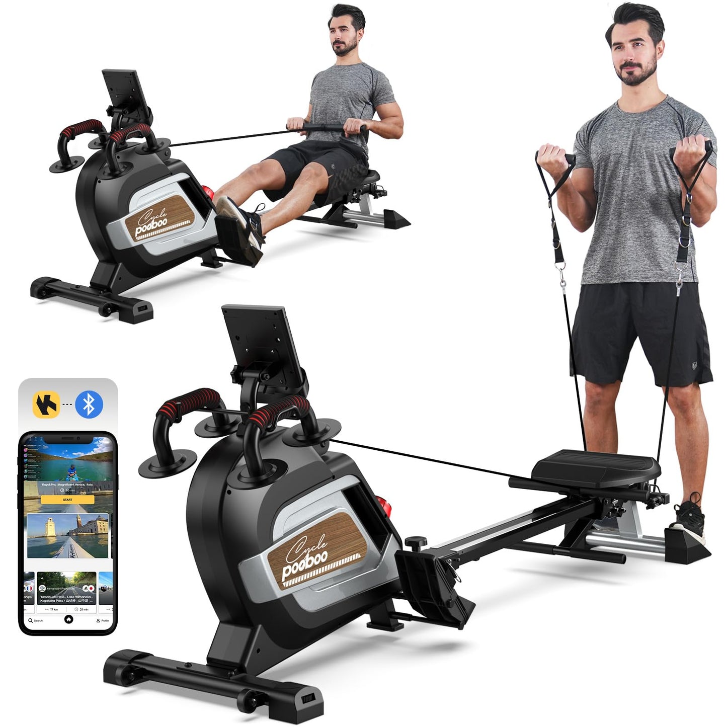Pooboo Rowing Machine