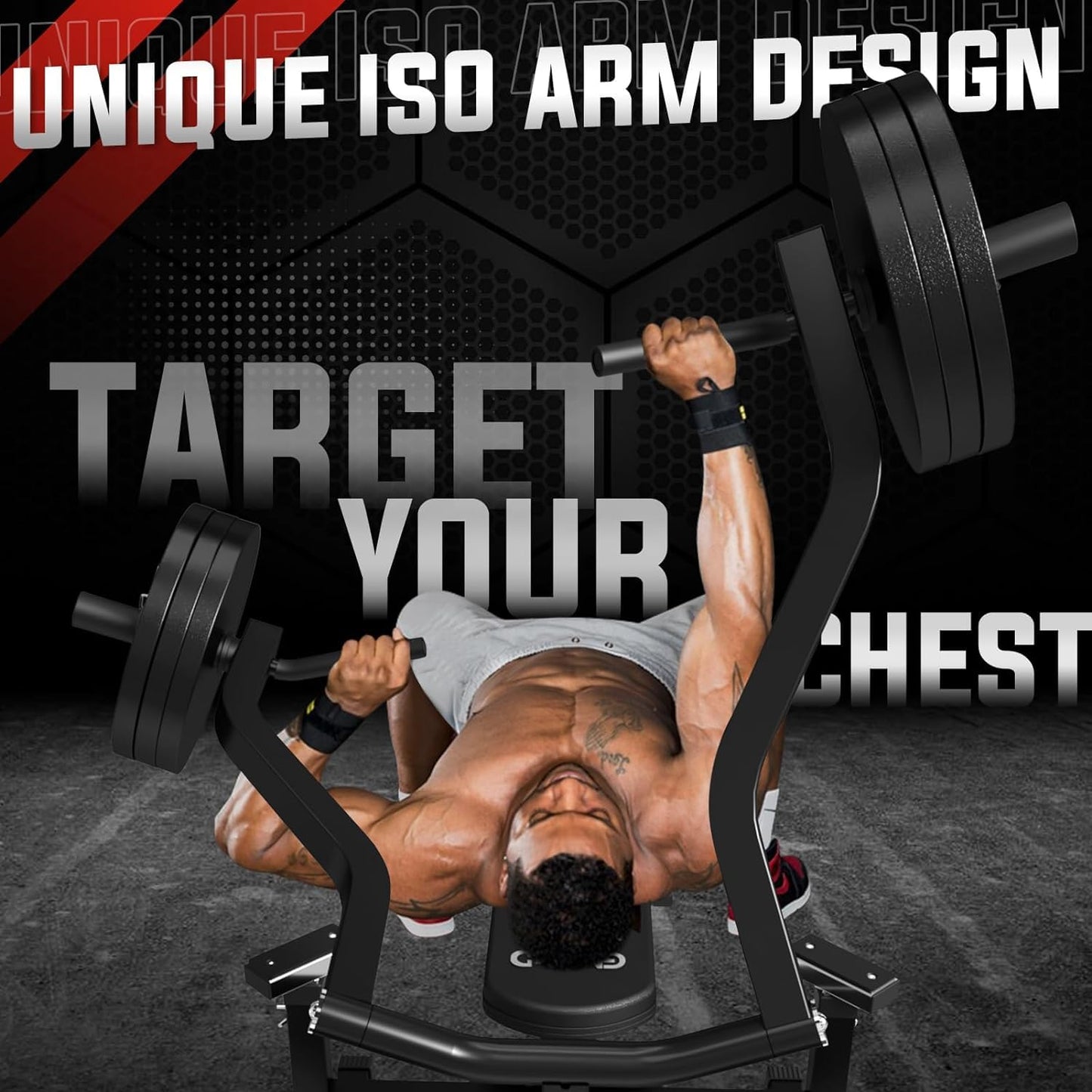 GMWD Chest Press Machine, 1050LBS Bench Press Machine