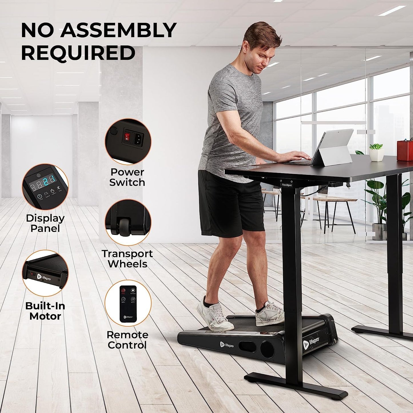 Lifepro Smallest Portable 30in Small Walking Pad Treadmill