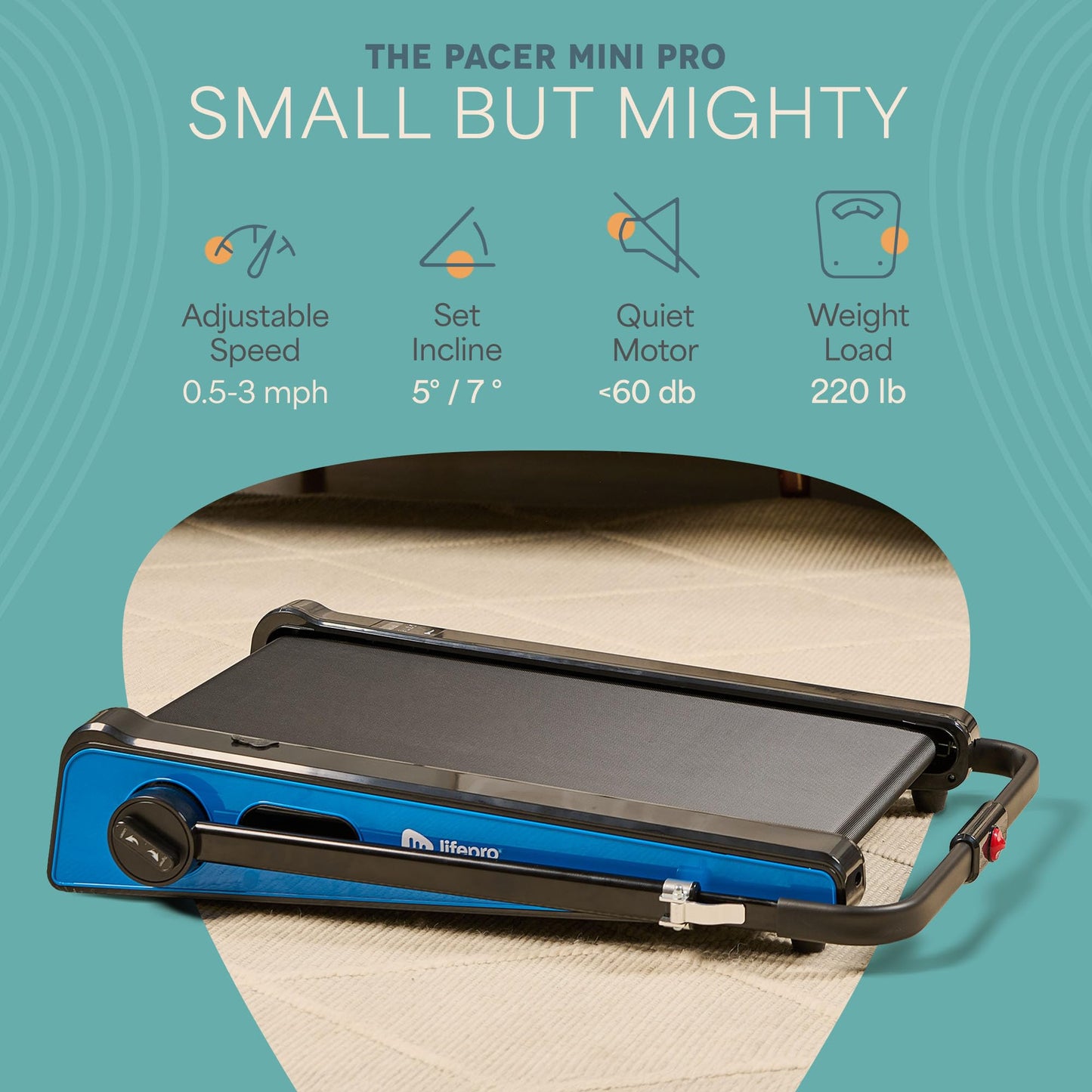 Lifepro Smallest Portable 30in Small Walking Pad Treadmill