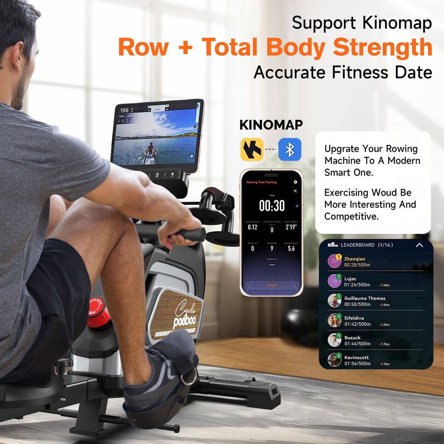 Pooboo Rowing Machine