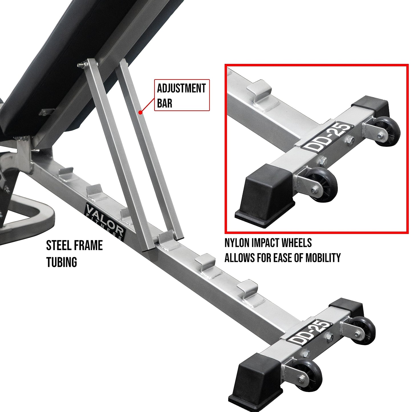 Valor Fitness Adjustable Weight Bench Flat