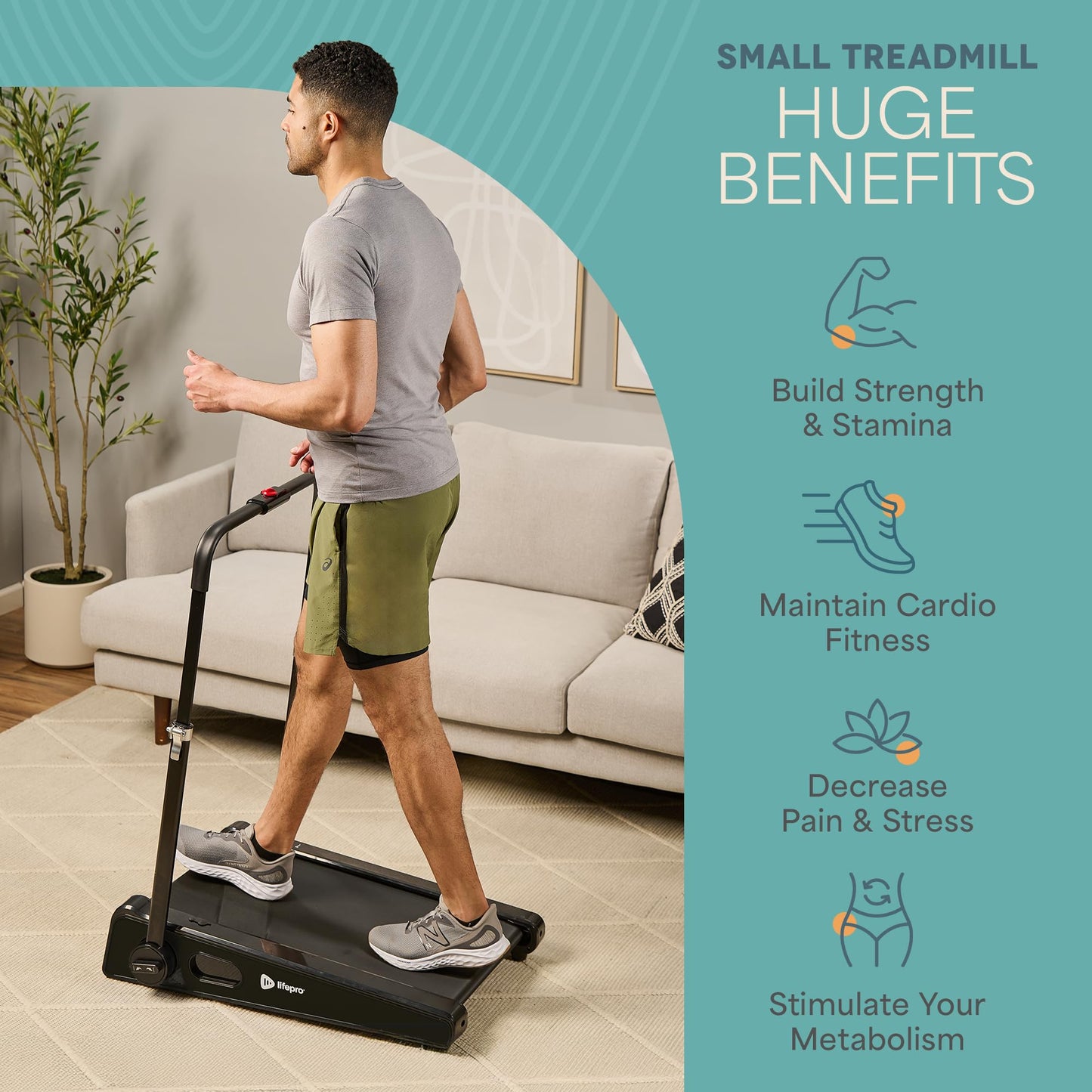 Lifepro Smallest Portable 30in Small Walking Pad Treadmill