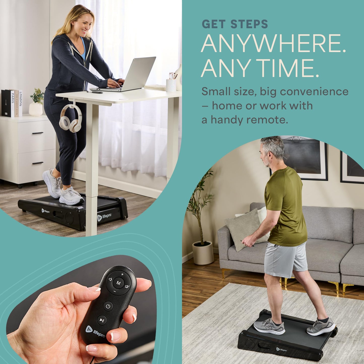 Lifepro Smallest Portable 30in Small Walking Pad Treadmill