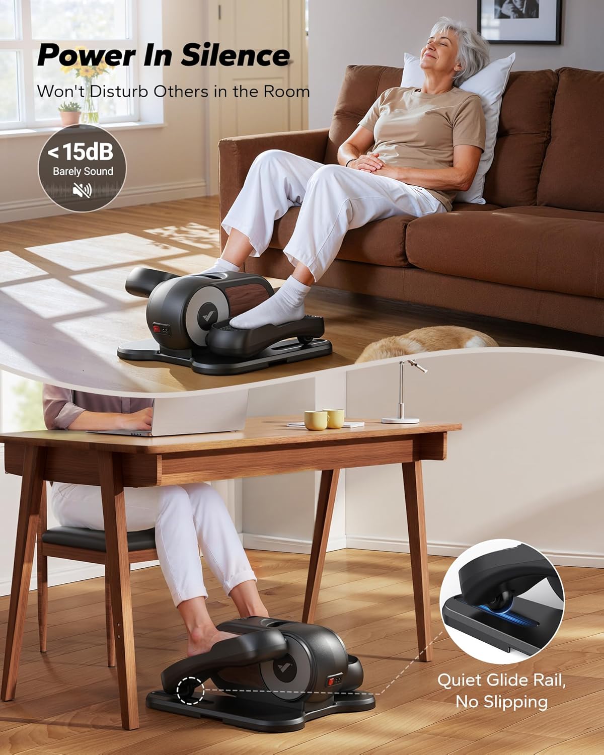 MERACH Under Desk Elliptical