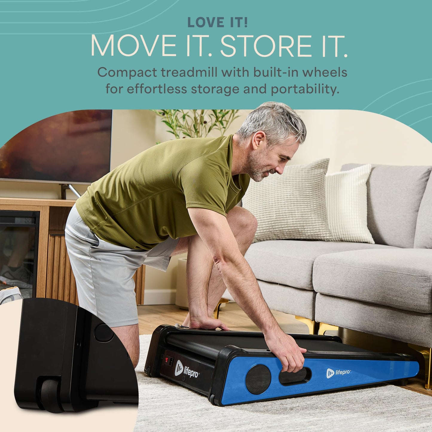 Lifepro Smallest Portable 30in Small Walking Pad Treadmill