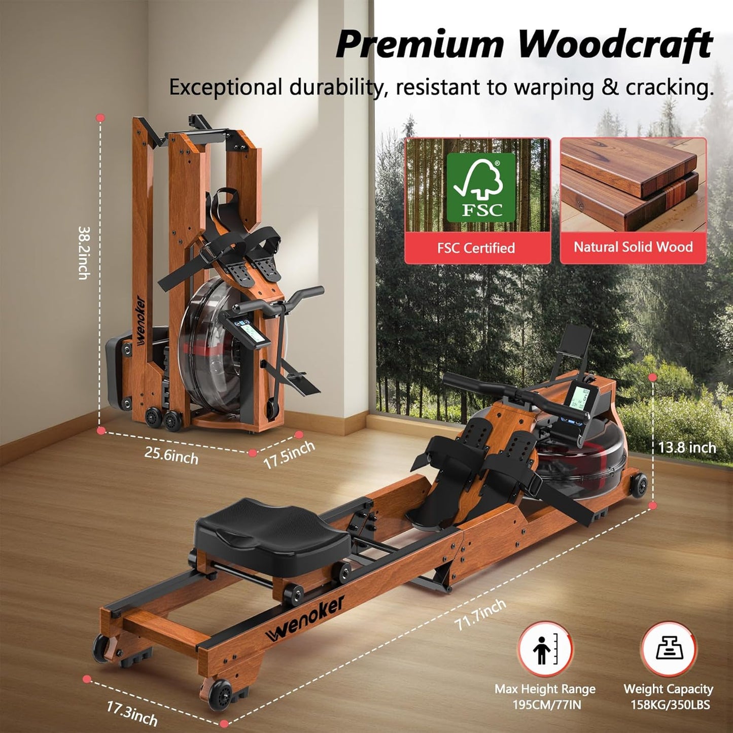 WENOKER Water Rower
