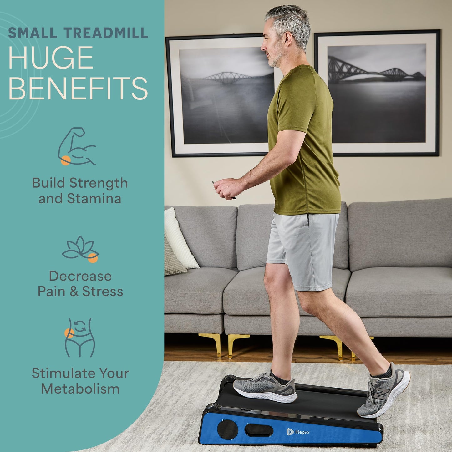 Lifepro Smallest Portable 30in Small Walking Pad Treadmill