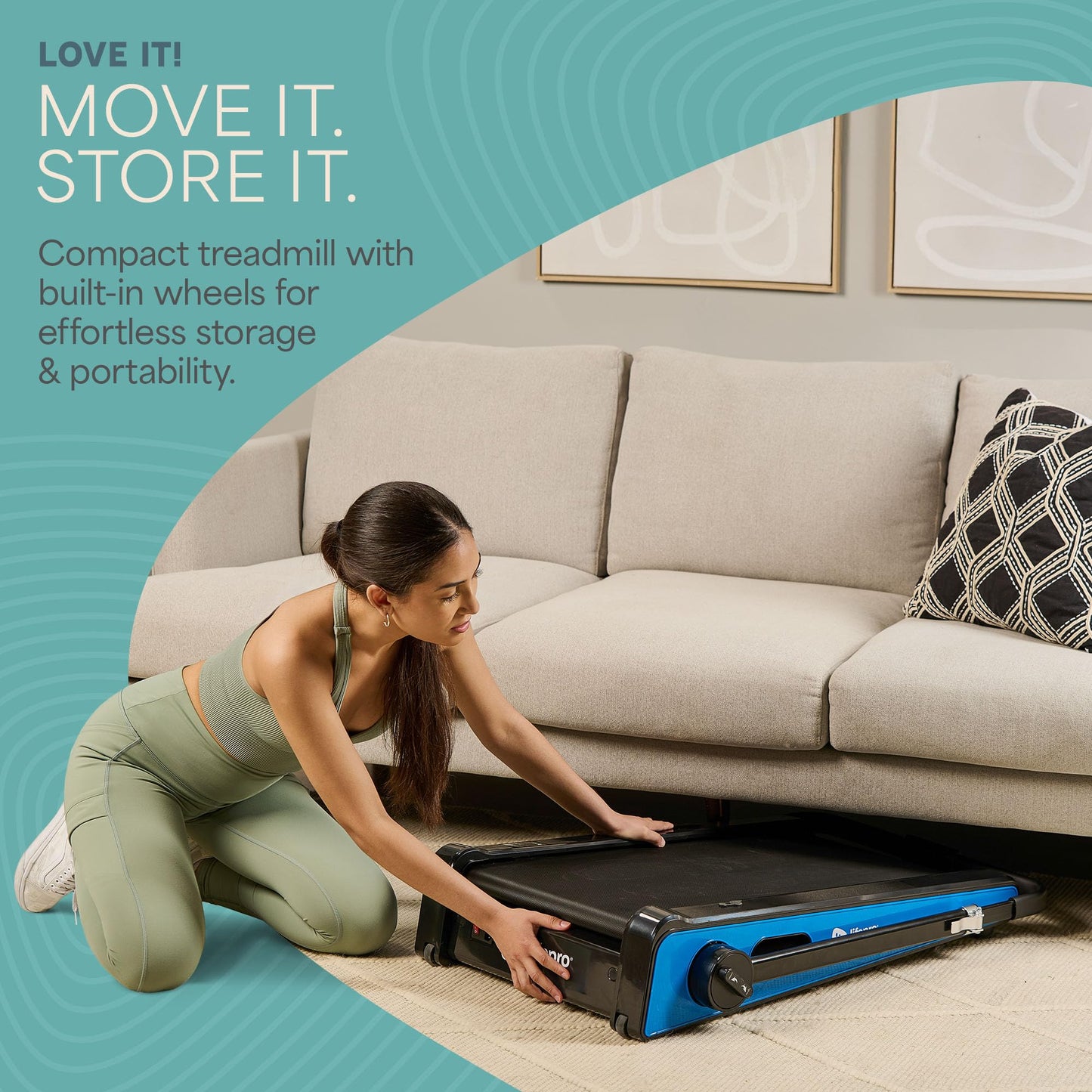 Lifepro Smallest Portable 30in Small Walking Pad Treadmill