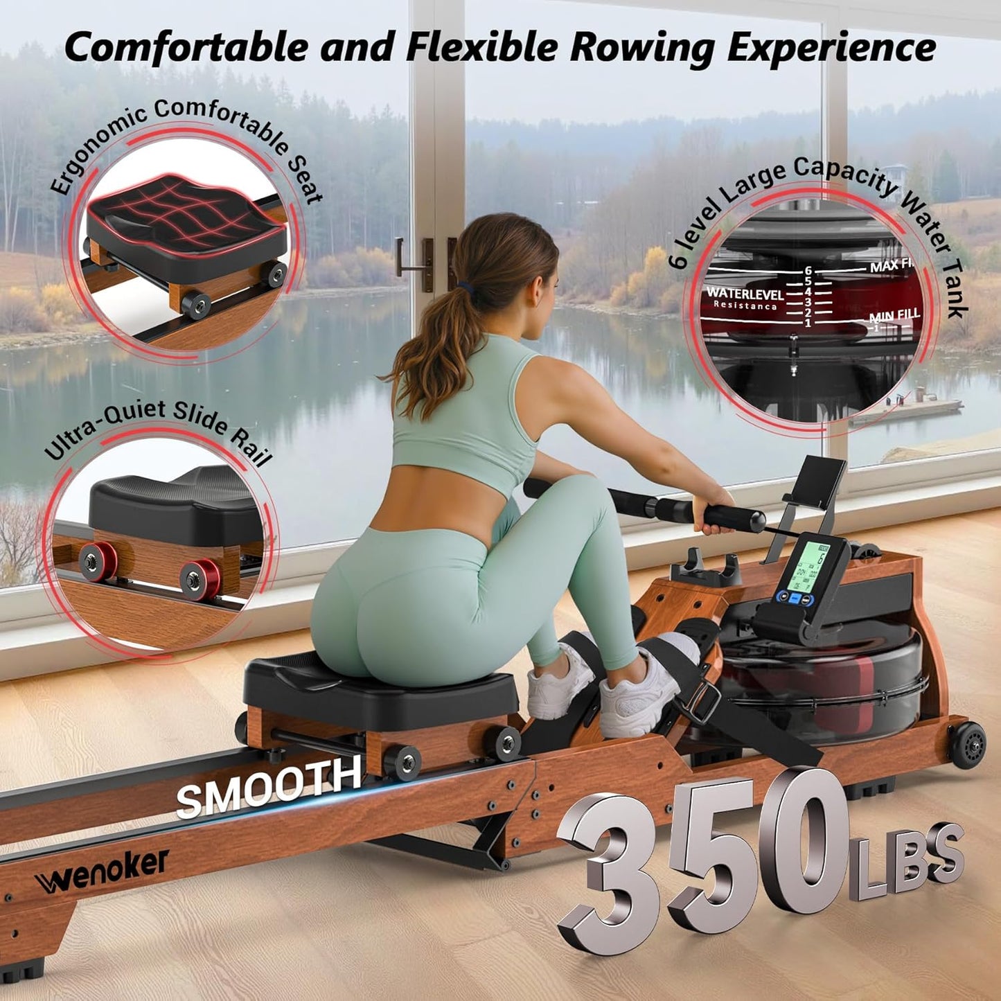 WENOKER Water Rower